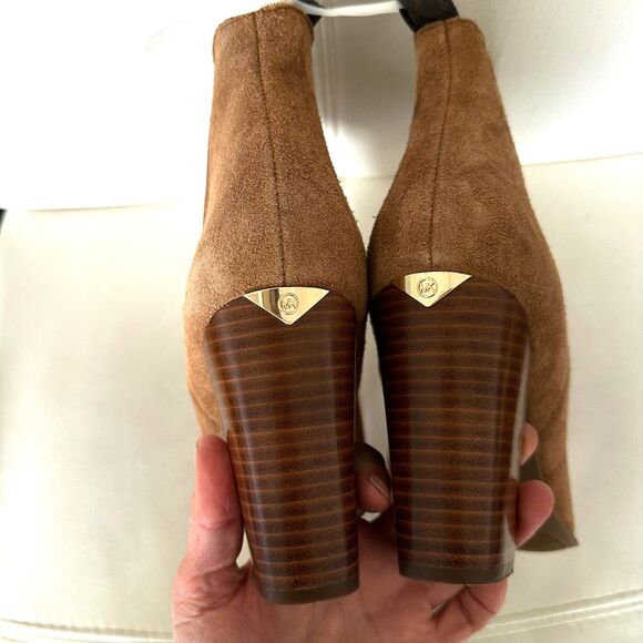 Michael Michael Kors Lottie Suede Booties 11M New Brown - Picture 6 of 7